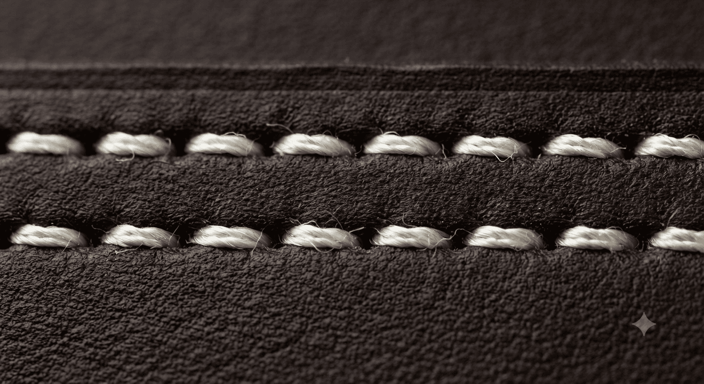 Hand-stitching detail — KAIM Footwear